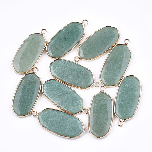 PandaHall Natural Green Aventurine Pendants, with Brass Findings, Oval, Golden, 36~37x15~16x3~4mm, Hole: 2mm Green Aventurine Oval
PandaHall Natural Green Aventurine Pendants, with Brass Findings, Oval, Golden, 36~37x15~16x3~4mm, Hole: 2mm Green Aventurine Oval