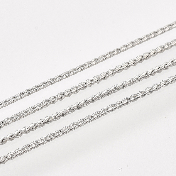 PandaHall Brass Serpentine Chains, Unwelded, with Spool, Platinum, 1mm, about 288.71 Feet(88m)/roll Brass
PandaHall Brass Serpentine Chains, Unwelded, with Spool, Platinum, 1mm, about 288.71 Feet(88m)/roll Brass