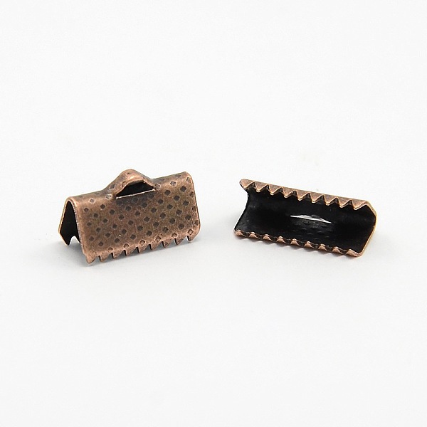 PandaHall Iron Ribbon Crimp Ends, Nickel Free, Red Copper, 7x13mm, Hole: 2mm Iron
PandaHall Iron Ribbon Crimp Ends, Nickel Free, Red Copper, 7x13mm, Hole: 2mm Iron