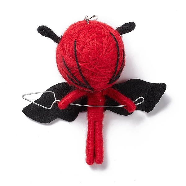 PandaHall Woolen Yarn Thread Keychain, with Foam and Iron Key Rings, Aluminum Wire, Devil, Red, 18.3cm Wool Others Red
PandaHall Woolen Yarn Thread Keychain, with Foam and Iron Key Rings, Aluminum Wire, Devil, Red, 18.3cm Wool Others Red