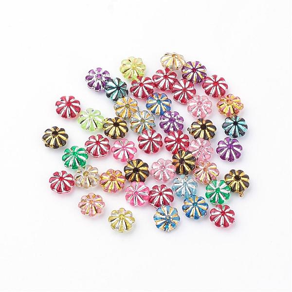 PandaHall Plating Acrylic Beads, Metal Enlaced, Flower, Mixed Color, 6~7x3.5mm, Hole: 1mm, about 7700pcs/500g Acrylic Flower Multicolor
PandaHall Plating Acrylic Beads, Metal Enlaced, Flower, Mixed Color, 6~7x3.5mm, Hole: 1mm, about 7700pcs/500g Acrylic Flower Multicolor