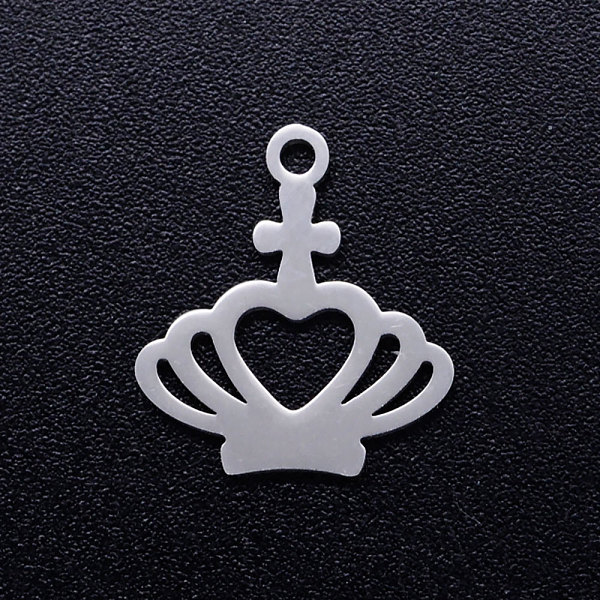 PandaHall 201 Stainless Steel Pendants, Crown, Stainless Steel Color, 15x13.5x1mm, Hole: 1.5mm 201 Stainless Steel Crown
PandaHall 201 Stainless Steel Pendants, Crown, Stainless Steel Color, 15x13.5x1mm, Hole: 1.5mm 201 Stainless Steel Crown