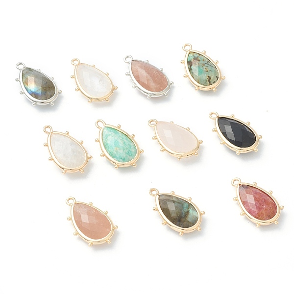 PandaHall Natural Mixed Gemstone Pendants, with Brass Edge, Faceted, Teardrop, 22.5x14x5.5mm, Hole: 1.6mm Mixed Stone Teardrop
PandaHall Natural Mixed Gemstone Pendants, with Brass Edge, Faceted, Teardrop, 22.5x14x5.5mm, Hole: 1.6mm Mixed Stone Teardrop