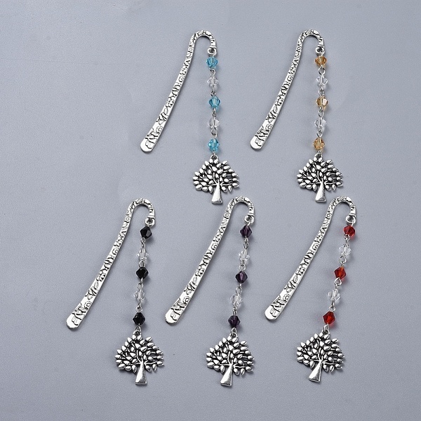 PandaHall Alloy Bookmarks, with Glass Beads, Tree, Antique Silver, Mixed Color, 101.5mm Alloy Multicolor
PandaHall Alloy Bookmarks, with Glass Beads, Tree, Antique Silver, Mixed Color, 101.5mm Alloy Multicolor