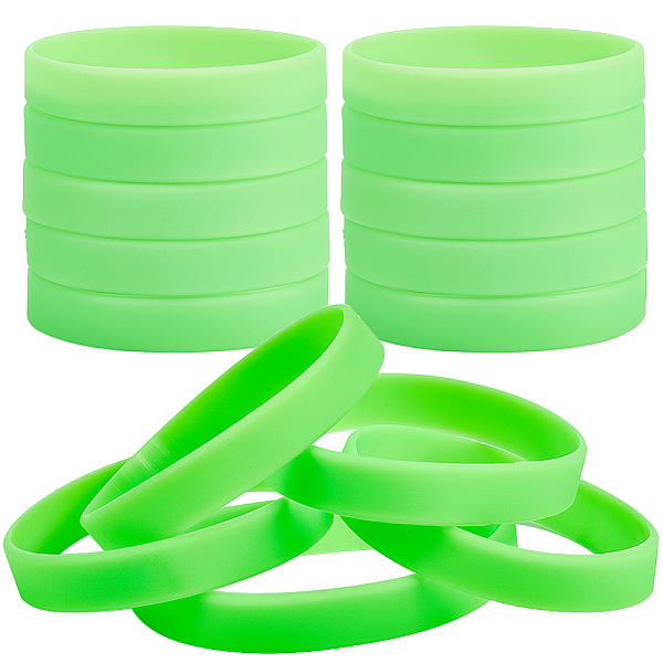 PandaHall Flat Plain Silicone Cord Bracelet for Men Women, Lawn Green, Inner Diameter: 2-1/2 inch(6.5cm) Silicone
PandaHall Flat Plain Silicone Cord Bracelet for Men Women, Lawn Green, Inner Diameter: 2-1/2 inch(6.5cm) Silicone
