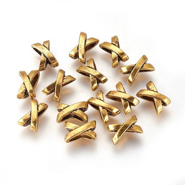 PandaHall Tibetan Style Slide Charms, Cadmium Free & Lead Free, Letter X, Antique Golden, Size: about 10mm long, 7mm wide, 6mm thick Alloy...
PandaHall Tibetan Style Slide Charms, Cadmium Free & Lead Free, Letter X, Antique Golden, Size: about 10mm long, 7mm wide, 6mm thick Alloy...