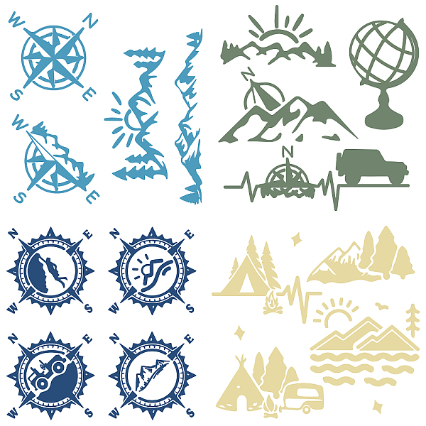 PandaHall GORGECRAFT 4 Styles Compass Decals Snow Mountain Tree Decal Sticker 20 * 20cm Globe PET Waterproof Self-Adhesive Reflective Car..., Multicolor
PandaHall GORGECRAFT 4 Styles Compass Decals Snow Mountain Tree Decal Sticker 20 * 20cm Globe PET Waterproof Self-Adhesive Reflective Car..., Multicolor