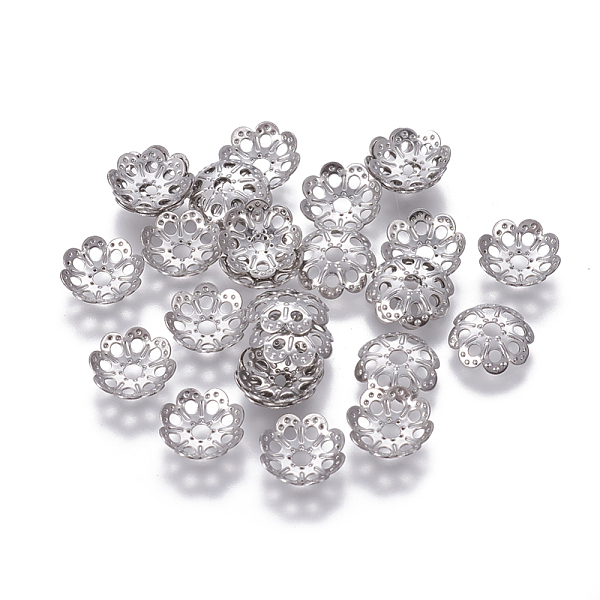 PandaHall 201 Stainless Steel Fancy Bead Caps, Flower, Stainless Steel Color, 9x2mm, Hole: 1.8mm 201 Stainless Steel
PandaHall 201 Stainless Steel Fancy Bead Caps, Flower, Stainless Steel Color, 9x2mm, Hole: 1.8mm 201 Stainless Steel