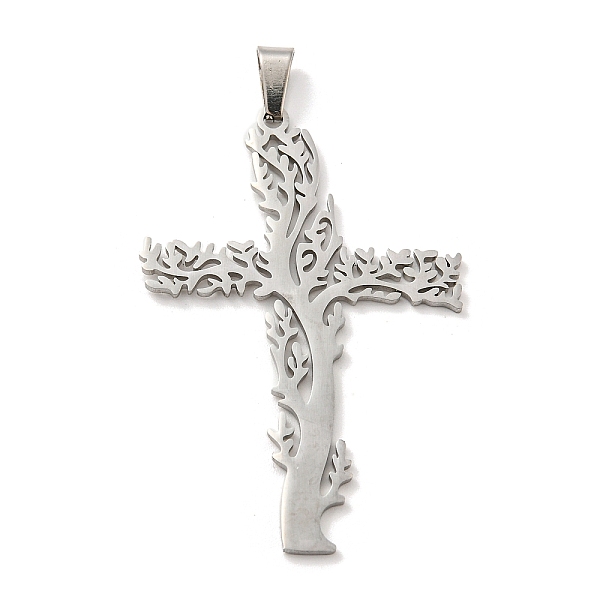 PandaHall 304 Stainless Steel Pendants, Tree of Life Cross Charm, Stainless Steel Color, 48.5x33.5x1.3mm, Hole: 5.5x3mm 304 Stainless Steel...
PandaHall 304 Stainless Steel Pendants, Tree of Life Cross Charm, Stainless Steel Color, 48.5x33.5x1.3mm, Hole: 5.5x3mm 304 Stainless Steel...