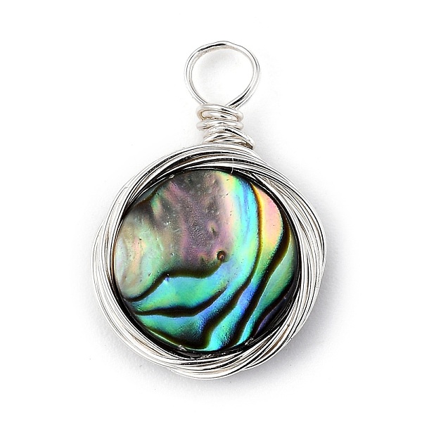 PandaHall Natural Abalone Shell/Paua Shell Pendants, with Copper Wire, Flat Round, Silver Color Plated, 17x10.5x2.5mm, Hole: 3mm Paua Shell...
PandaHall Natural Abalone Shell/Paua Shell Pendants, with Copper Wire, Flat Round, Silver Color Plated, 17x10.5x2.5mm, Hole: 3mm Paua Shell...