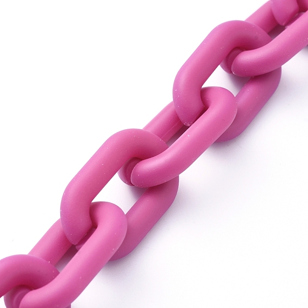 PandaHall Handmade Acrylic Cable Chains, Oval, for Jewelry Making, Medium Violet Red, 31x19.5x5.5mm, 39.37 inch(1m)/strand Acrylic Red
PandaHall Handmade Acrylic Cable Chains, Oval, for Jewelry Making, Medium Violet Red, 31x19.5x5.5mm, 39.37 inch(1m)/strand Acrylic Red