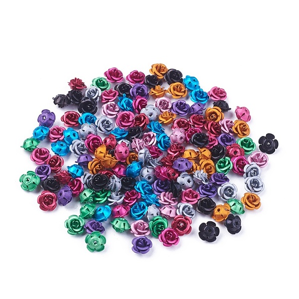 PandaHall Aluminum Beads, Frosted, Long-Lasting Plated, 5-Petal Flower, Mixed Color, 7.5~8x5mm, Hole: 1mm Aluminum Flower Multicolor
PandaHall Aluminum Beads, Frosted, Long-Lasting Plated, 5-Petal Flower, Mixed Color, 7.5~8x5mm, Hole: 1mm Aluminum Flower Multicolor