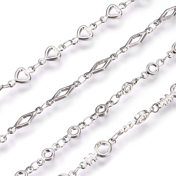 PandaHall 304 Stainless Steel Link Chain Bracelets, with Lobster Claw Clasps, Mixed Shapes, Stainless Steel Color, 8 inch~8-1/4 inch...
PandaHall 304 Stainless Steel Link Chain Bracelets, with Lobster Claw Clasps, Mixed Shapes, Stainless Steel Color, 8 inch~8-1/4 inch...