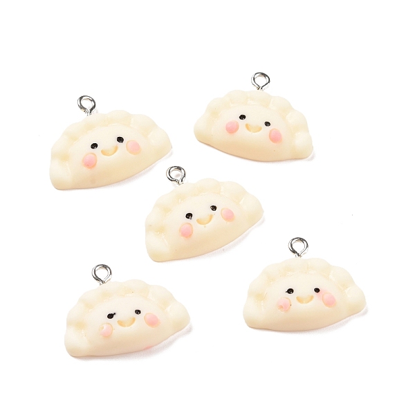 PandaHall Opaque Resin Pendants, with Platinum Tone Iron Loops, Dumpling Charm with Smiling Face, Light Salmon, 19x25x7mm, Hole: 2mm...
PandaHall Opaque Resin Pendants, with Platinum Tone Iron Loops, Dumpling Charm with Smiling Face, Light Salmon, 19x25x7mm, Hole: 2mm...