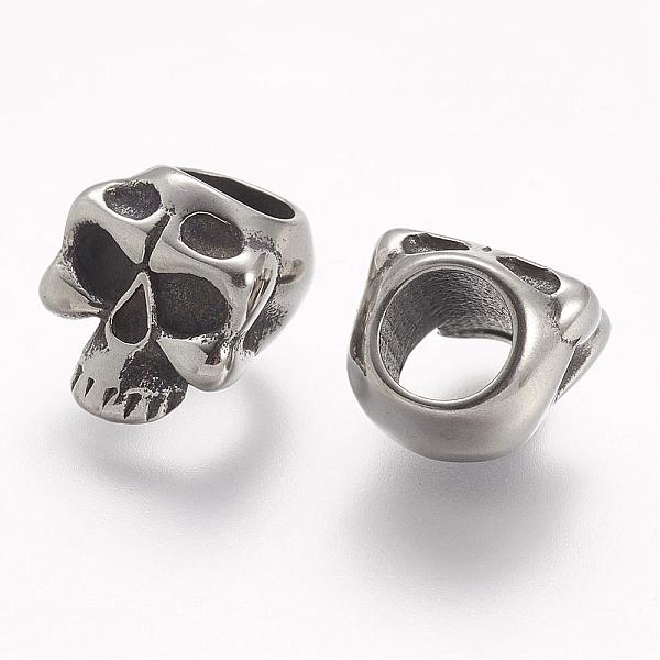 PandaHall 304 Stainless Steel Slide Charms, Skull, Large Hole Beads, Antique Silver, 11x12x10mm, Hole: 6mm 304 Stainless Steel Skull
PandaHall 304 Stainless Steel Slide Charms, Skull, Large Hole Beads, Antique Silver, 11x12x10mm, Hole: 6mm 304 Stainless Steel Skull