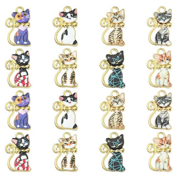 PandaHall 40Pcs 8 Colors Alloy Enamel Pendants, Light Gold, Cat with Bowknot, Mixed Color, 21x13x2.3mm, Hole: 2.3mm, 5pcs/color Alloy+Enamel..., Multicolor
PandaHall 40Pcs 8 Colors Alloy Enamel Pendants, Light Gold, Cat with Bowknot, Mixed Color, 21x13x2.3mm, Hole: 2.3mm, 5pcs/color Alloy+Enamel..., Multicolor