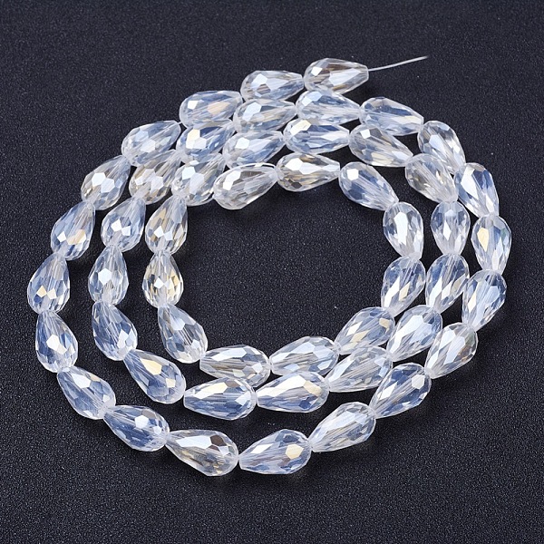 PandaHall Electroplate Glass Beads Strands, AB Color Plated, Faceted Teardrop, Clear AB, 15x10mm, Hole: 1mm, 50pcs/strand, 27.1 inch Glass..., White
PandaHall Electroplate Glass Beads Strands, AB Color Plated, Faceted Teardrop, Clear AB, 15x10mm, Hole: 1mm, 50pcs/strand, 27.1 inch Glass..., White