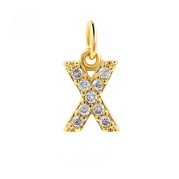 PandaHall Brass Cubic Zirconia Pendants with Jump Rings, Real 18K Gold Plated, Letter X, 13x10x2.2mm, Hole: 2.8mm Brass+Cubic Zirconia..., Clear
PandaHall Brass Cubic Zirconia Pendants with Jump Rings, Real 18K Gold Plated, Letter X, 13x10x2.2mm, Hole: 2.8mm Brass+Cubic Zirconia..., Clear