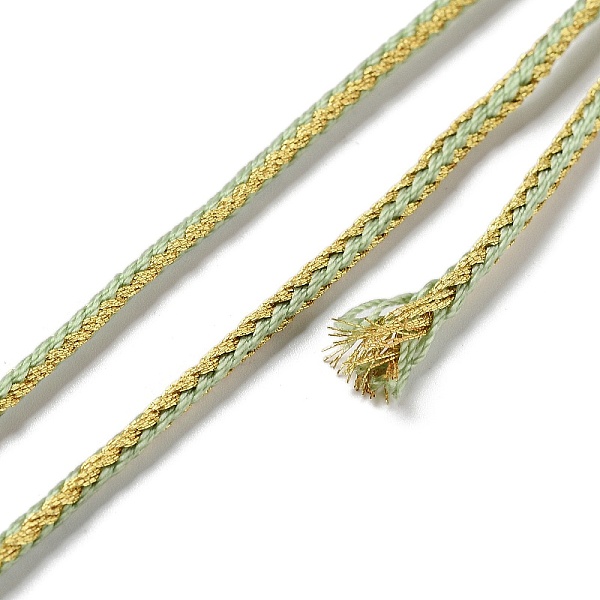 PandaHall 14M Duotone Polyester Braided Cord, Round, Dark Sea Green, 2.5mm, about 15.31 Yards(14m)/Roll Polyester
PandaHall 14M Duotone Polyester Braided Cord, Round, Dark Sea Green, 2.5mm, about 15.31 Yards(14m)/Roll Polyester
