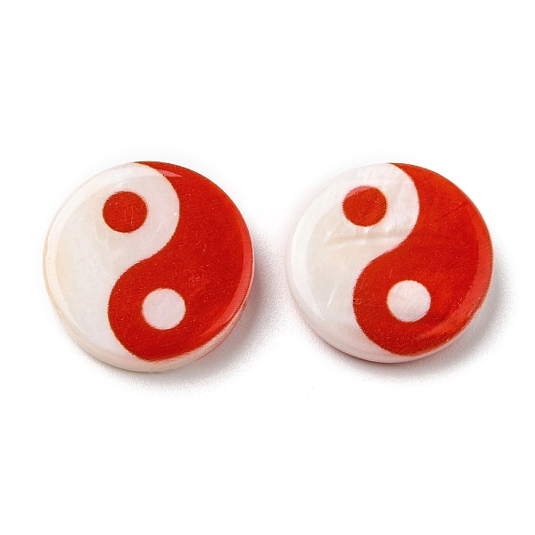 PandaHall Printed Natural Freshwater Shell Beads, Yin Yang Flat Round Beads, Red, 15x3~3.5mm, Hole: 0.7mm Freshwater Shell Flat Round Red
PandaHall Printed Natural Freshwater Shell Beads, Yin Yang Flat Round Beads, Red, 15x3~3.5mm, Hole: 0.7mm Freshwater Shell Flat Round Red
