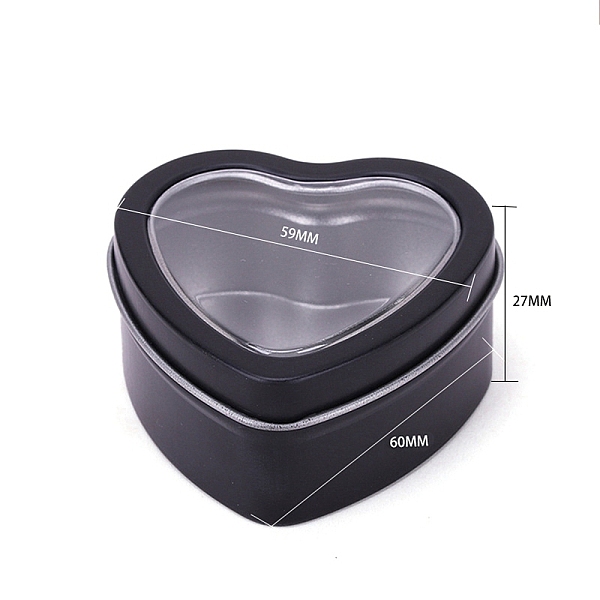 PandaHall Tinplate Tins Gift Boxes with Clear Window Lid, Heart Storage Box, Black, 6x5.9x2.7cm Tinplate Heart Black
PandaHall Tinplate Tins Gift Boxes with Clear Window Lid, Heart Storage Box, Black, 6x5.9x2.7cm Tinplate Heart Black