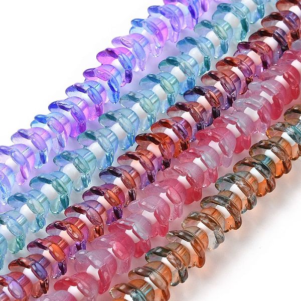PandaHall Transparent Glass Beads Strands, Two Tone, Flower, Mixed Color, 11~12x7.5~8mm, Hole: 1.4mm, about 50pcs/strand, 11.42''(29cm)..., Multicolor
PandaHall Transparent Glass Beads Strands, Two Tone, Flower, Mixed Color, 11~12x7.5~8mm, Hole: 1.4mm, about 50pcs/strand, 11.42''(29cm)..., Multicolor