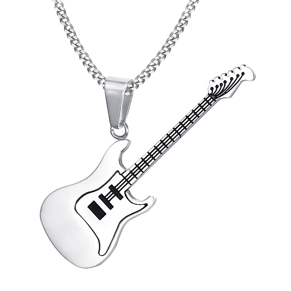 PandaHall Stainless Steel Pendant Necklaces, Guitar, Stainless Steel Color, 23.62 inch(60cm) Stainless Steel Musical Instruments
PandaHall Stainless Steel Pendant Necklaces, Guitar, Stainless Steel Color, 23.62 inch(60cm) Stainless Steel Musical Instruments