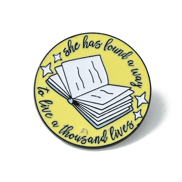 PandaHall Black Alloy Brooches, Book Pattern Enamel Pins, for Backpack Clothes, Round, 29.5x1.5mm Alloy+Enamel Round Yellow
PandaHall Black Alloy Brooches, Book Pattern Enamel Pins, for Backpack Clothes, Round, 29.5x1.5mm Alloy+Enamel Round Yellow