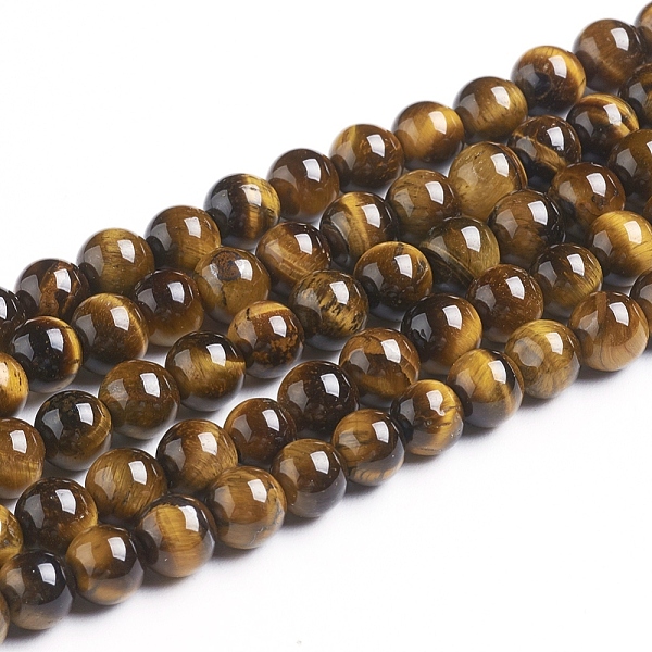 PandaHall Natural Tiger Eye Beads Strands, Round, Grade AB+, 6mm, Hole: 1mm, about 60pcs/strand Tiger Eye Round
PandaHall Natural Tiger Eye Beads Strands, Round, Grade AB+, 6mm, Hole: 1mm, about 60pcs/strand Tiger Eye Round