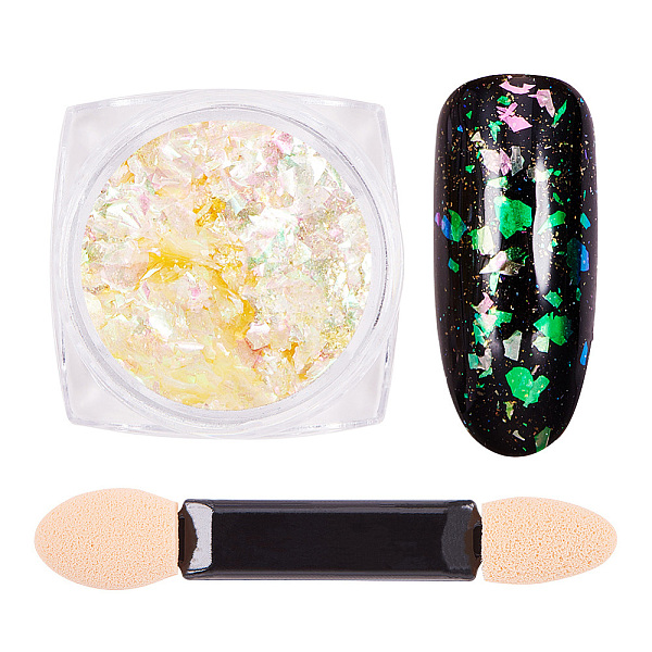 PandaHall Nail Art Glitter Powder, Starry Sky/Mirror Effect, Shiny Nail Decoration, with One Brush, Yellow, 30x30x17mm, about 0.3g/box...
PandaHall Nail Art Glitter Powder, Starry Sky/Mirror Effect, Shiny Nail Decoration, with One Brush, Yellow, 30x30x17mm, about 0.3g/box...