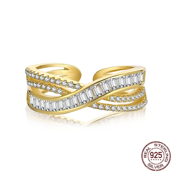 PandaHall 925 Sterling Silver Criss Cross Open Cuff Rings with Cubic Zirconia, Golden, 7mm, US Size 7(17.3mm) Sterling Silver Ring Clear
PandaHall 925 Sterling Silver Criss Cross Open Cuff Rings with Cubic Zirconia, Golden, 7mm, US Size 7(17.3mm) Sterling Silver Ring Clear