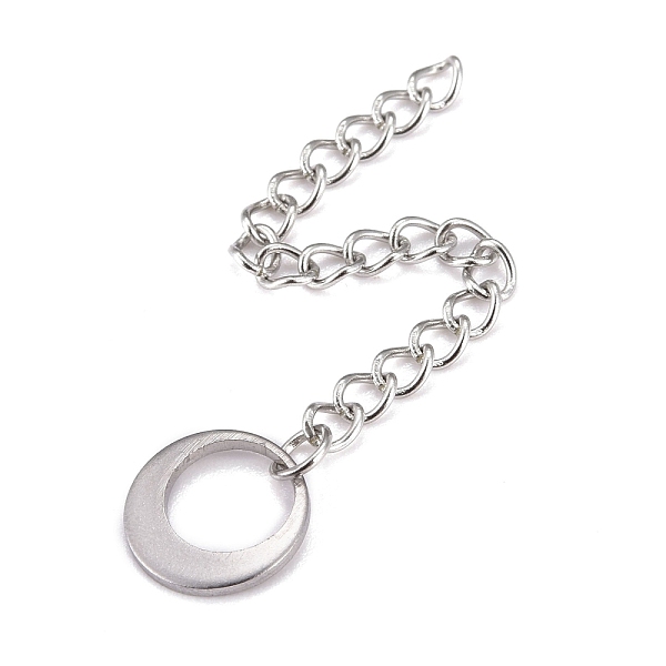 PandaHall 304 Stainless Steel Chain Extender, Curb Chain, with 202 Stainless Steel Charms, Ring, Stainless Steel Color, 60~65mm, Link...
PandaHall 304 Stainless Steel Chain Extender, Curb Chain, with 202 Stainless Steel Charms, Ring, Stainless Steel Color, 60~65mm, Link...
