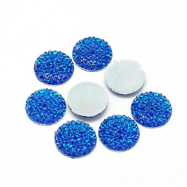 PandaHall Resin Cabochons, Bottom Silver Plated, Half Round/Dome, Blue, 25x4.5~5mm Resin Half Round Blue
PandaHall Resin Cabochons, Bottom Silver Plated, Half Round/Dome, Blue, 25x4.5~5mm Resin Half Round Blue