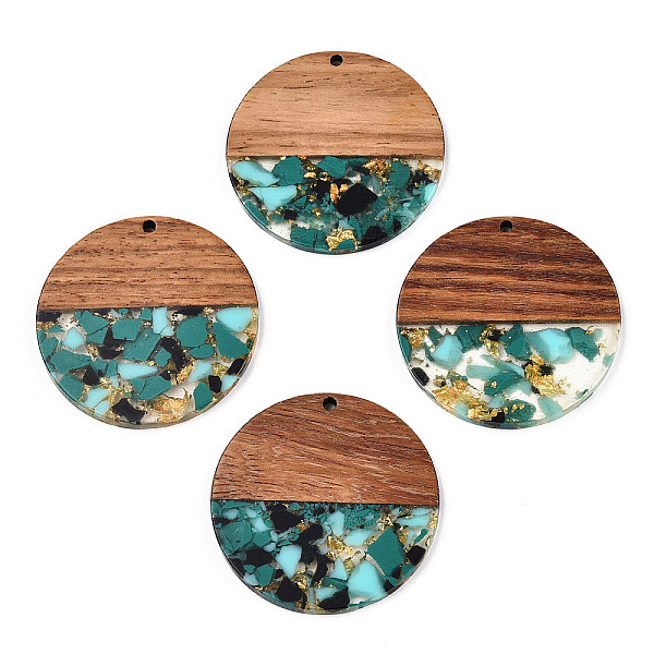 PandaHall Transparent Resin & Walnut Wood Pendants, with Gold Foil, Flat Round Charms, Tomato, 38.5x3mm, Hole: 2mm Resin+Wood Flat Round Red
PandaHall Transparent Resin & Walnut Wood Pendants, with Gold Foil, Flat Round Charms, Tomato, 38.5x3mm, Hole: 2mm Resin+Wood Flat Round Red