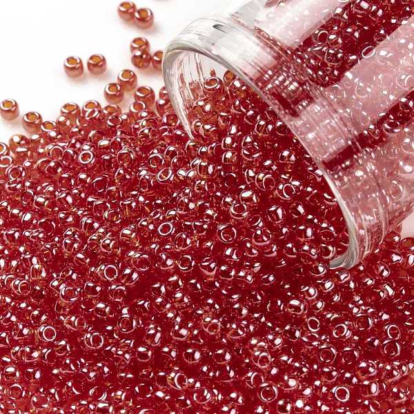 PandaHall TOHO Round Seed Beads, Japanese Seed Beads, (109) Transparent Tropical Sunset-Lined Crystal Clear, 11/0, 2.2mm, Hole: 0.8mm, about..., Red
PandaHall TOHO Round Seed Beads, Japanese Seed Beads, (109) Transparent Tropical Sunset-Lined Crystal Clear, 11/0, 2.2mm, Hole: 0.8mm, about..., Red