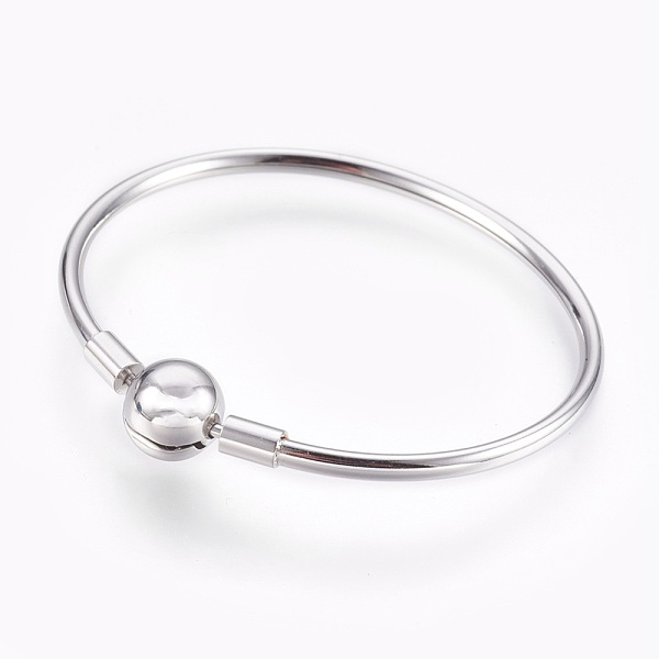 PandaHall 304 Stainless Steel European Style Bangle Making, with Clasps, Stainless Steel Color, 1-3/4 inch(4.5cm)x2-1/8 inch(5.5cm), 3mm...
PandaHall 304 Stainless Steel European Style Bangle Making, with Clasps, Stainless Steel Color, 1-3/4 inch(4.5cm)x2-1/8 inch(5.5cm), 3mm...