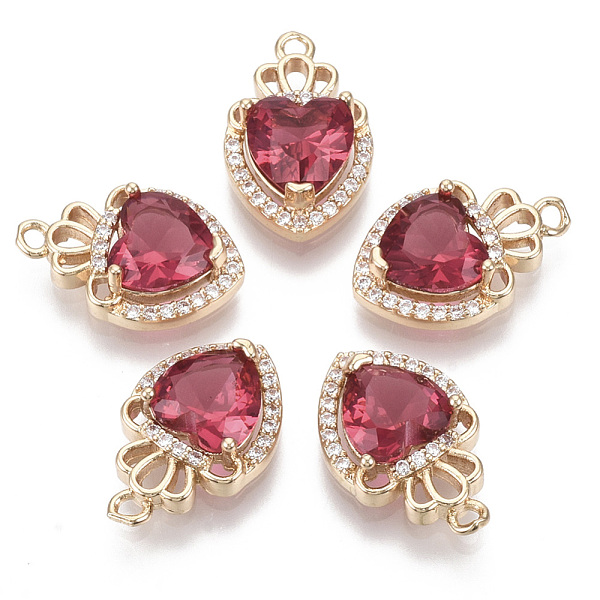 PandaHall Glass Pendants, with Micro Pave Cubic Zirconia and Brass Open Back Settings, Faceted, Heart with Crown, Light Gold, Camellia..., Pink
PandaHall Glass Pendants, with Micro Pave Cubic Zirconia and Brass Open Back Settings, Faceted, Heart with Crown, Light Gold, Camellia..., Pink
