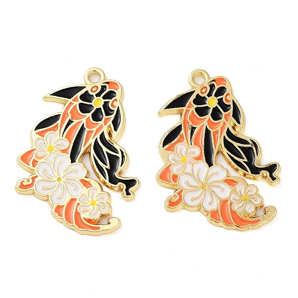 PandaHall Rack Plating Alloy Enamel Pendants, Golden, Fish Charm, Orange, 33x23x1.5mm, Hole: 2mm Alloy+Enamel Fish Orange
PandaHall Rack Plating Alloy Enamel Pendants, Golden, Fish Charm, Orange, 33x23x1.5mm, Hole: 2mm Alloy+Enamel Fish Orange