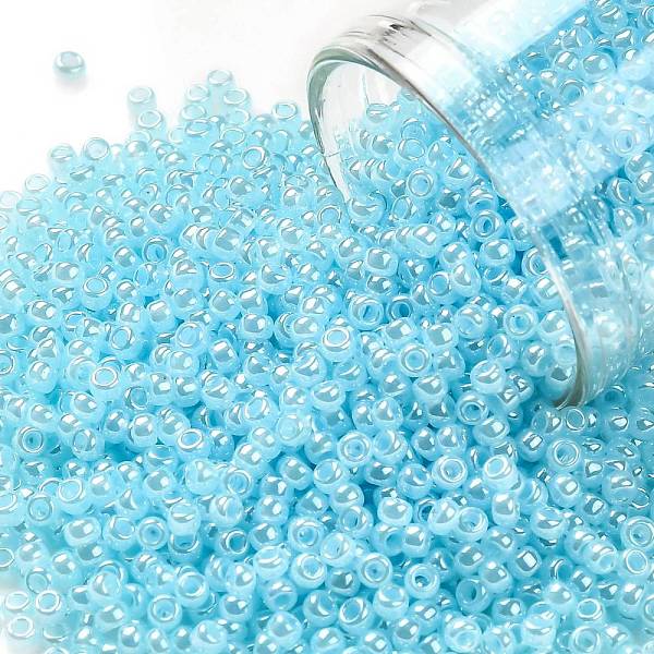 PandaHall TOHO Round Seed Beads, Japanese Seed Beads, (143) Ceylon Aqua, 11/0, 2.2mm, Hole: 0.8mm, about 5555pcs/50g Glass Cyan
PandaHall TOHO Round Seed Beads, Japanese Seed Beads, (143) Ceylon Aqua, 11/0, 2.2mm, Hole: 0.8mm, about 5555pcs/50g Glass Cyan