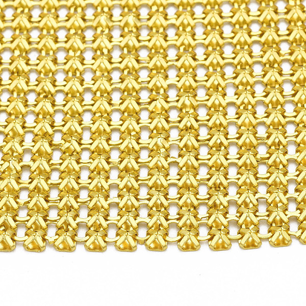 PandaHall Aluminum Beaded Trim Mesh Ribbon Roll, for DIY Jewelry Craft Making, Light Gold, 19-1/4~19-3/4 inch(490~500mm) Aluminum
PandaHall Aluminum Beaded Trim Mesh Ribbon Roll, for DIY Jewelry Craft Making, Light Gold, 19-1/4~19-3/4 inch(490~500mm) Aluminum