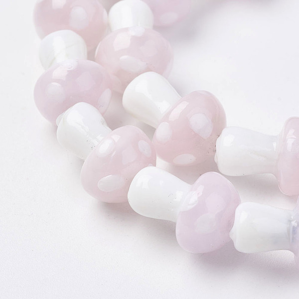 PandaHall Handmade Lampwork Beads Strands, Mushroom, Pink, 11.5~14.5x9~11mm, Hole: 1mm, about 25pc/strand, 13.54 inch(34.4cm) Lampwork...
PandaHall Handmade Lampwork Beads Strands, Mushroom, Pink, 11.5~14.5x9~11mm, Hole: 1mm, about 25pc/strand, 13.54 inch(34.4cm) Lampwork...