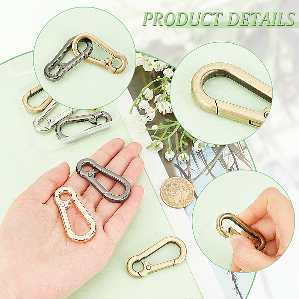 PandaHall WADORN 8Pcs 4 Colors Zinc Alloy Lobster Claw Clasps, Bag Replacement Accessories, Mixed Color, 4.75x2.25x0.5cm, Inner Diameter...
PandaHall WADORN 8Pcs 4 Colors Zinc Alloy Lobster Claw Clasps, Bag Replacement Accessories, Mixed Color, 4.75x2.25x0.5cm, Inner Diameter...