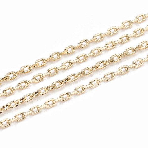 PandaHall Brass Cable Chains, Diamond Cut Chains, Soldered, Faceted, with Spool, Oval, Real 18K Gold Plated, 2.3x1.4x0.3mm, about 98.42 Feet...
PandaHall Brass Cable Chains, Diamond Cut Chains, Soldered, Faceted, with Spool, Oval, Real 18K Gold Plated, 2.3x1.4x0.3mm, about 98.42 Feet...