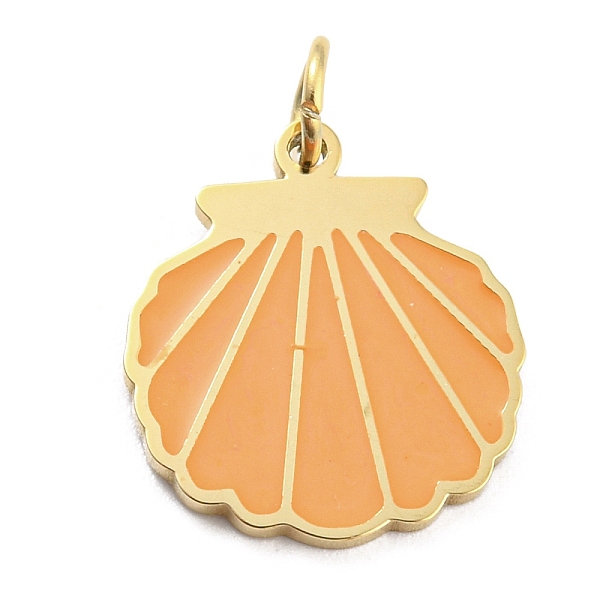 PandaHall 304 Stainless Steel Charms, with Enamel and Jump Ring, Real 14K Gold Plated, Shell Shape Charm, Orange, 13x12x1mm, Hole: 3mm...
PandaHall 304 Stainless Steel Charms, with Enamel and Jump Ring, Real 14K Gold Plated, Shell Shape Charm, Orange, 13x12x1mm, Hole: 3mm...