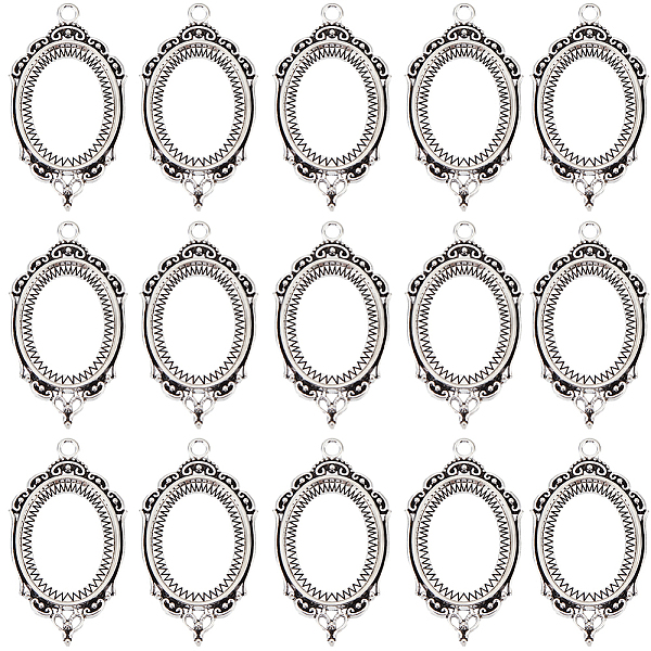 PandaHall SUNNYCLUE 30Pcs Alloy Pendant Cabochon Settings, Open Back Settings, Oval, Antique Silver, Tray: 24x18mm, 42.5x23.5x2.7mm, Hole...
PandaHall SUNNYCLUE 30Pcs Alloy Pendant Cabochon Settings, Open Back Settings, Oval, Antique Silver, Tray: 24x18mm, 42.5x23.5x2.7mm, Hole...