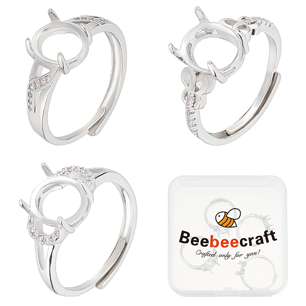 PandaHall Beebeecraft 1 Box 6Pcs Prong Ring Settings Adjustable Cubic Zirconia 3 Style 4 Claw Ring Blanks Finger Ring Components for...
PandaHall Beebeecraft 1 Box 6Pcs Prong Ring Settings Adjustable Cubic Zirconia 3 Style 4 Claw Ring Blanks Finger Ring Components for...