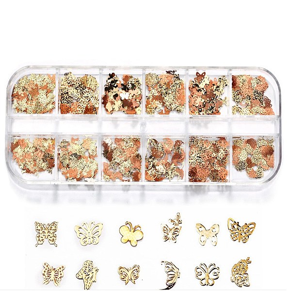 PandaHall Alloy Cabochons, Alloy Computer Patch, Nail Art Decoration Accessories for Women, Butterfly, Golden, 4~6x2~2.5mm, about 400pcs/box...
PandaHall Alloy Cabochons, Alloy Computer Patch, Nail Art Decoration Accessories for Women, Butterfly, Golden, 4~6x2~2.5mm, about 400pcs/box...