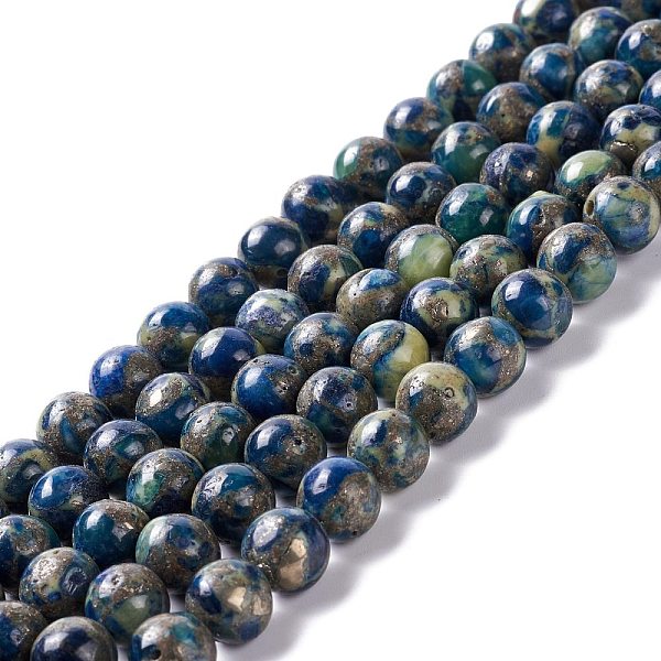 PandaHall Assembled Synthetic Pyrite and Vesuvianite Beads Strands, Dyed, Round, 8mm, Hole: 1.2mm, about 49~51pcs/strand, 15.74~16.34 inch..., Blue
PandaHall Assembled Synthetic Pyrite and Vesuvianite Beads Strands, Dyed, Round, 8mm, Hole: 1.2mm, about 49~51pcs/strand, 15.74~16.34 inch..., Blue