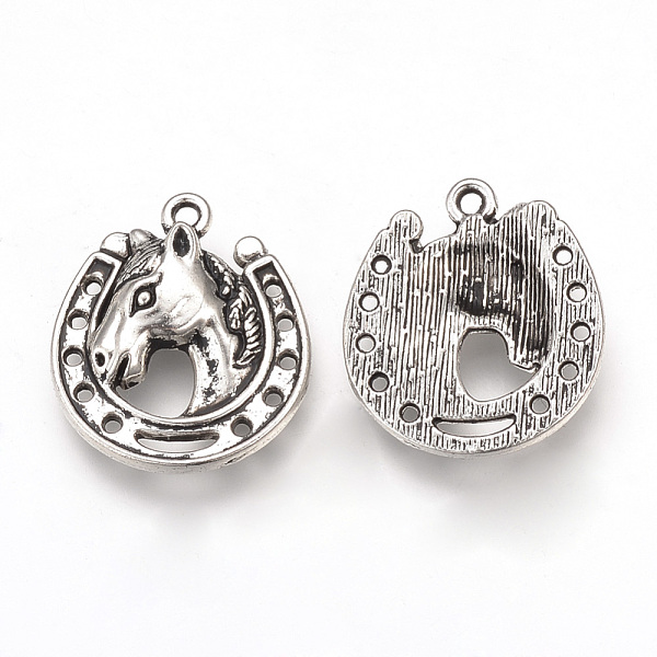 PandaHall Tibetan Style Alloy Pendants, Horse Head with Horseshoes, Cadmium Free & Lead Free, Antique Silver, 21x18.5x4mm, Hole: 1.5mm Alloy...
PandaHall Tibetan Style Alloy Pendants, Horse Head with Horseshoes, Cadmium Free & Lead Free, Antique Silver, 21x18.5x4mm, Hole: 1.5mm Alloy...