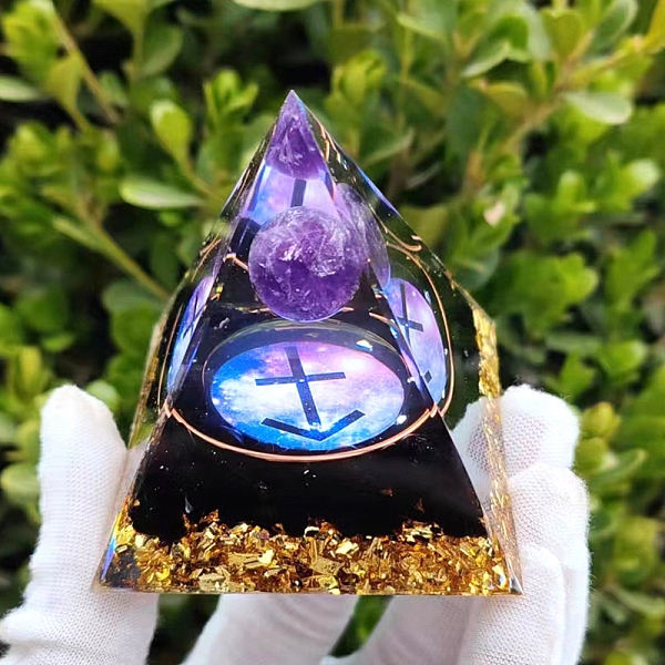 PandaHall Orgonite Pyramid Resin Energy Generators, Reiki Natural Amethyst & Natural Obsidian Chips Inside for Home Office Desk Decoration...
PandaHall Orgonite Pyramid Resin Energy Generators, Reiki Natural Amethyst & Natural Obsidian Chips Inside for Home Office Desk Decoration...